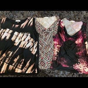 Calvin Klein sleeveless tops —-3 tops size large